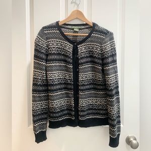 Eddie Bauer Printed Cardigan Sweater
